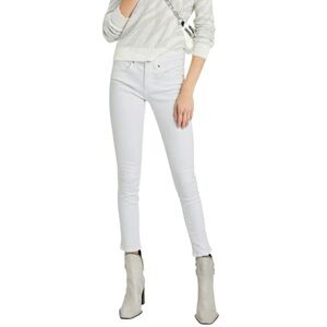 VERONICA BEARD Brooke 8.5" Mid-Rise Skinny Leg Jeans in White Size 26 -- SUMMER!